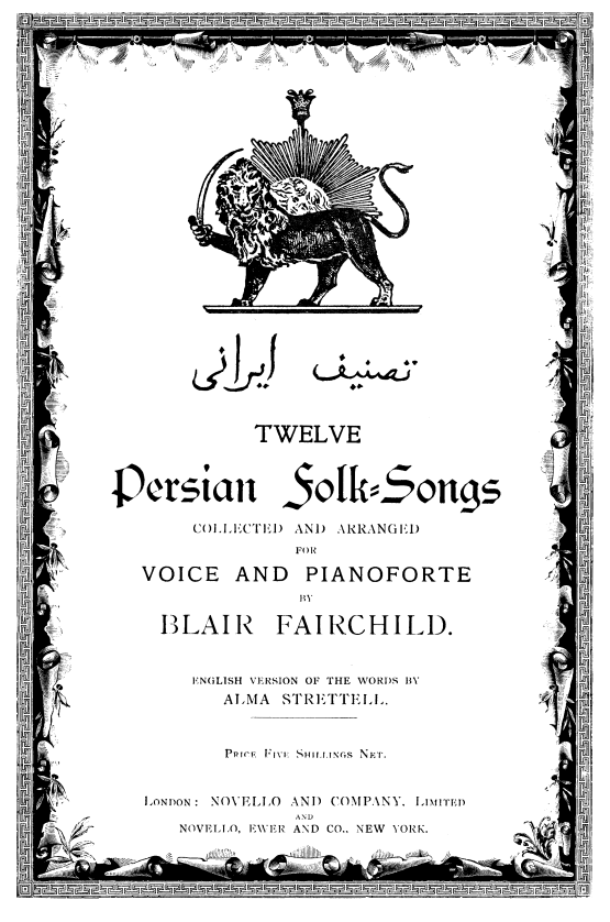 Illustration de couverture pour Douze chants populaires persans par Musique folklorique