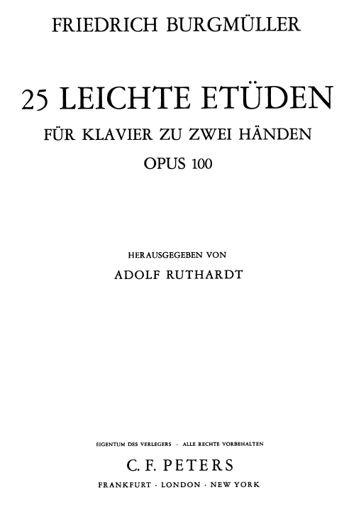 25 Easy and Progressive Studies - Op.100 cover