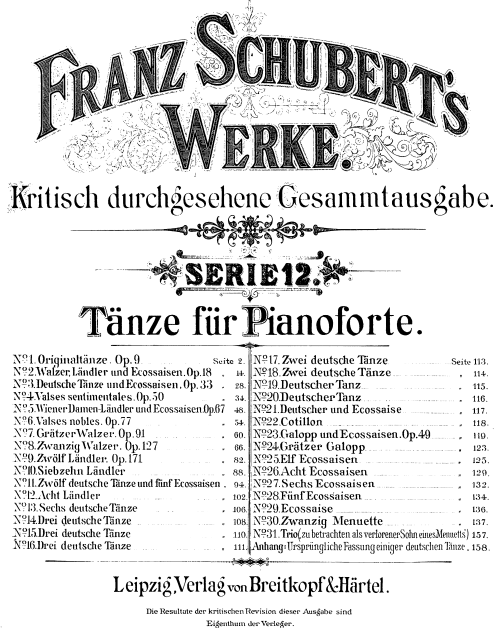 36 Original Dances - Op. 9 cover