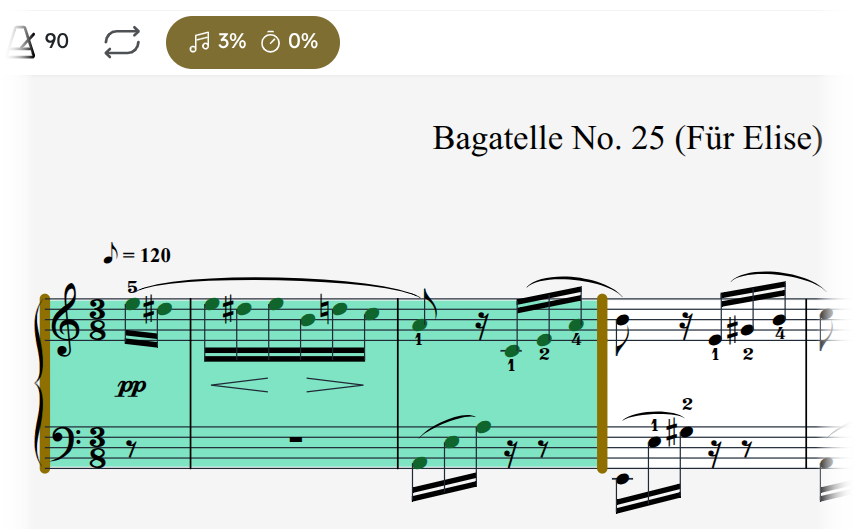 Sheet music illustration